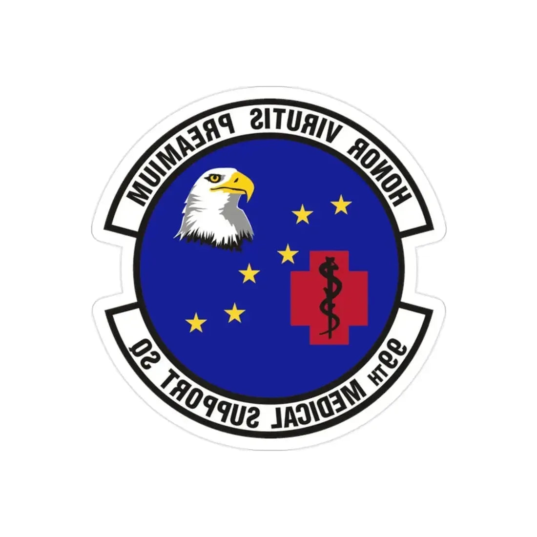 99th Medical Support Squadron (U.S. Air Force) REVERSE PRINT Transparent Die-Cut STICKER - The Sticker Space