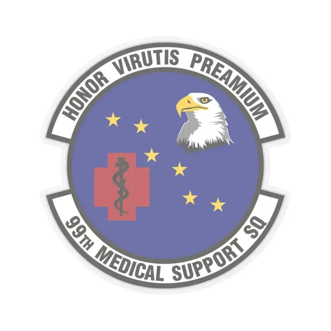 99th Medical Support Squadron (U.S. Air Force) STICKER Vinyl Kiss-Cut Decal 6 Inch Transparent - The Sticker Space