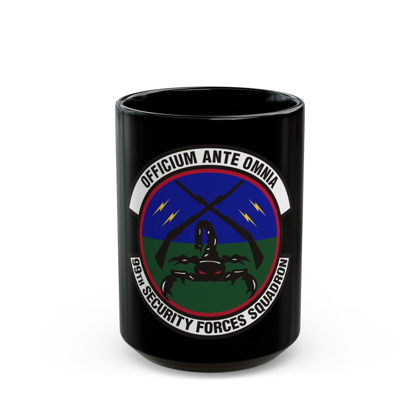 99th Security Forces Squadron (U.S. Air Force) Black Coffee Mug-15oz-The Sticker Space