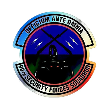 99th Security Forces Squadron (U.S. Air Force) Holographic STICKER Die-Cut Vinyl Decal 3 Inch Holographic - The Sticker Space