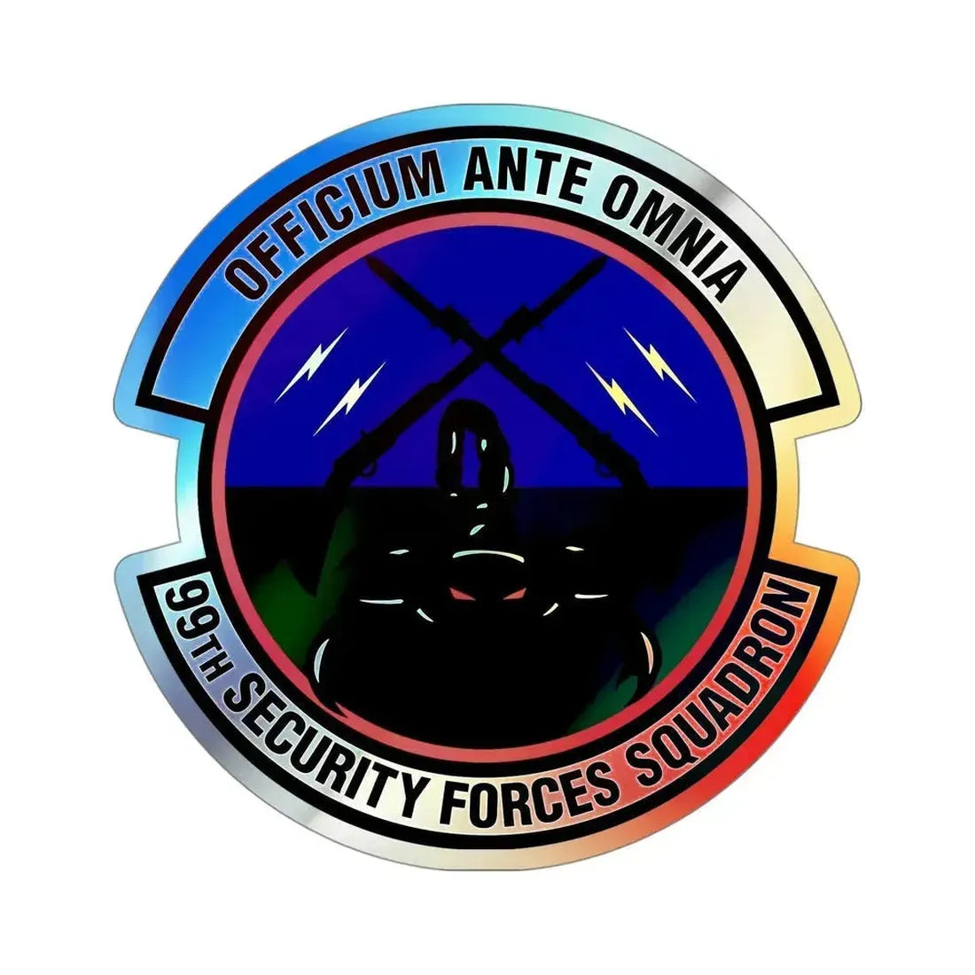 99th Security Forces Squadron (U.S. Air Force) Holographic STICKER Die-Cut Vinyl Decal 4 Inch Holographic - The Sticker Space