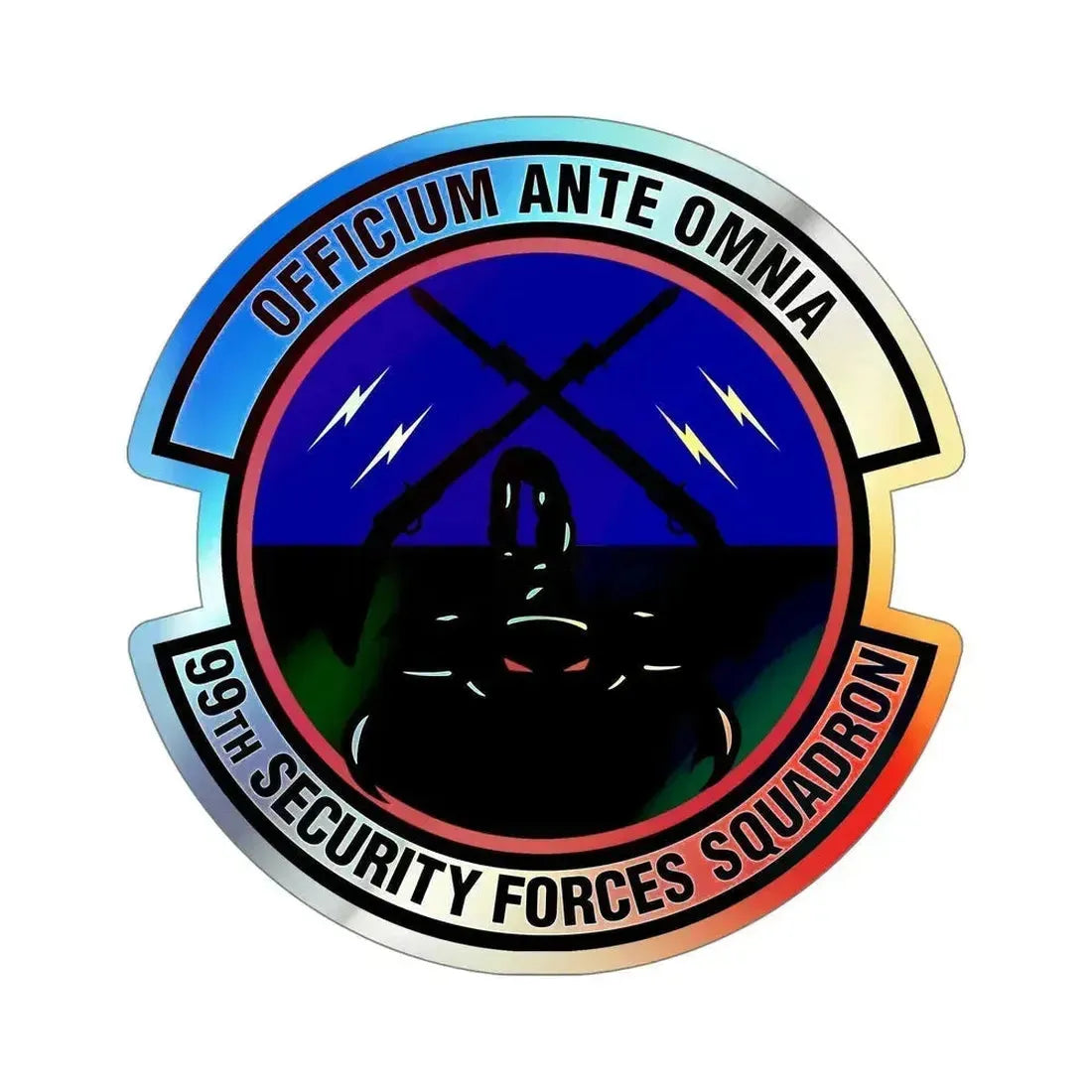 99th Security Forces Squadron (U.S. Air Force) Holographic STICKER Die-Cut Vinyl Decal 6 Inch Holographic - The Sticker Space