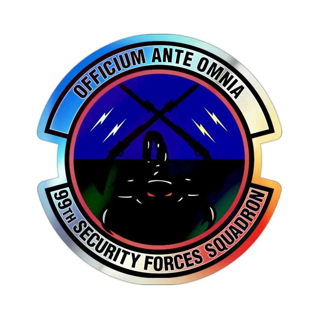 99th Security Forces Squadron (U.S. Air Force) Holographic STICKER Die-Cut Vinyl Decal - The Sticker Space