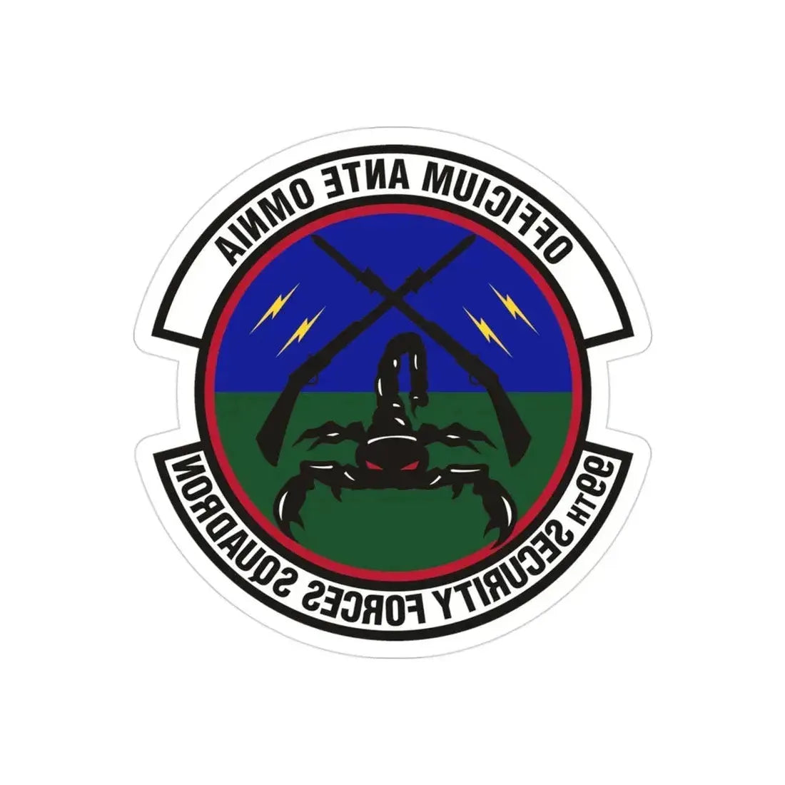 99th Security Forces Squadron (U.S. Air Force) REVERSE PRINT Transparent Die-Cut STICKER - The Sticker Space