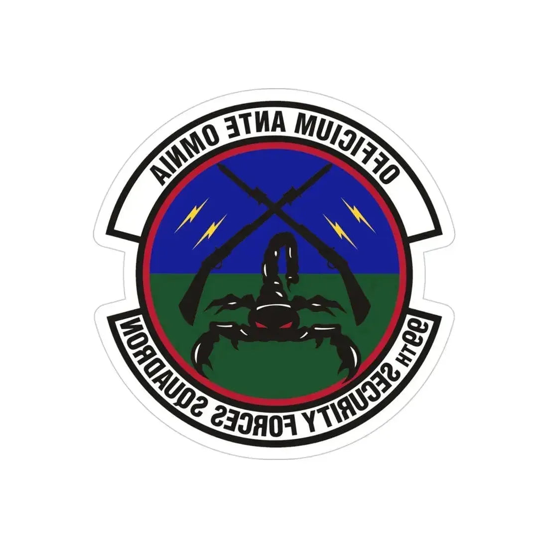 99th Security Forces Squadron (U.S. Air Force) REVERSE PRINT Transparent Die-Cut STICKER - The Sticker Space
