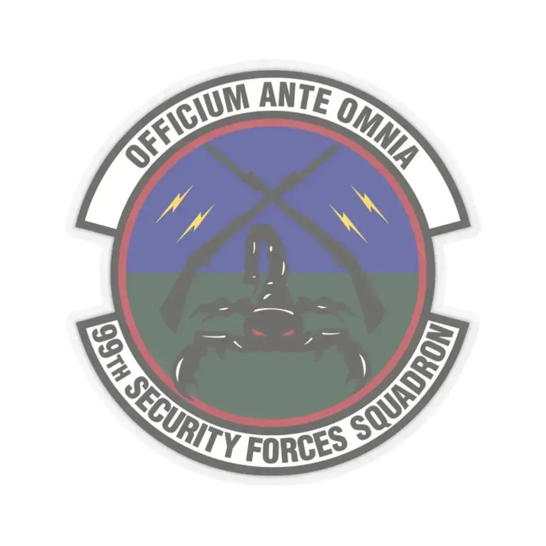 99th Security Forces Squadron (U.S. Air Force) STICKER Vinyl Kiss-Cut Decal 2 Inch Transparent - The Sticker Space