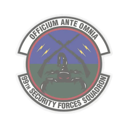 99th Security Forces Squadron (U.S. Air Force) STICKER Vinyl Kiss-Cut Decal 2 Inch Transparent - The Sticker Space