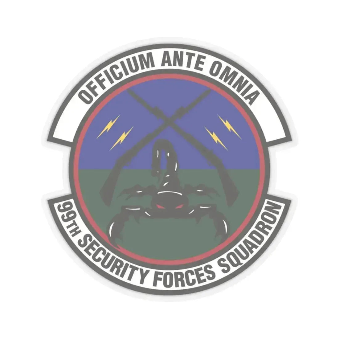 99th Security Forces Squadron (U.S. Air Force) STICKER Vinyl Kiss-Cut Decal 3 Inch Transparent - The Sticker Space