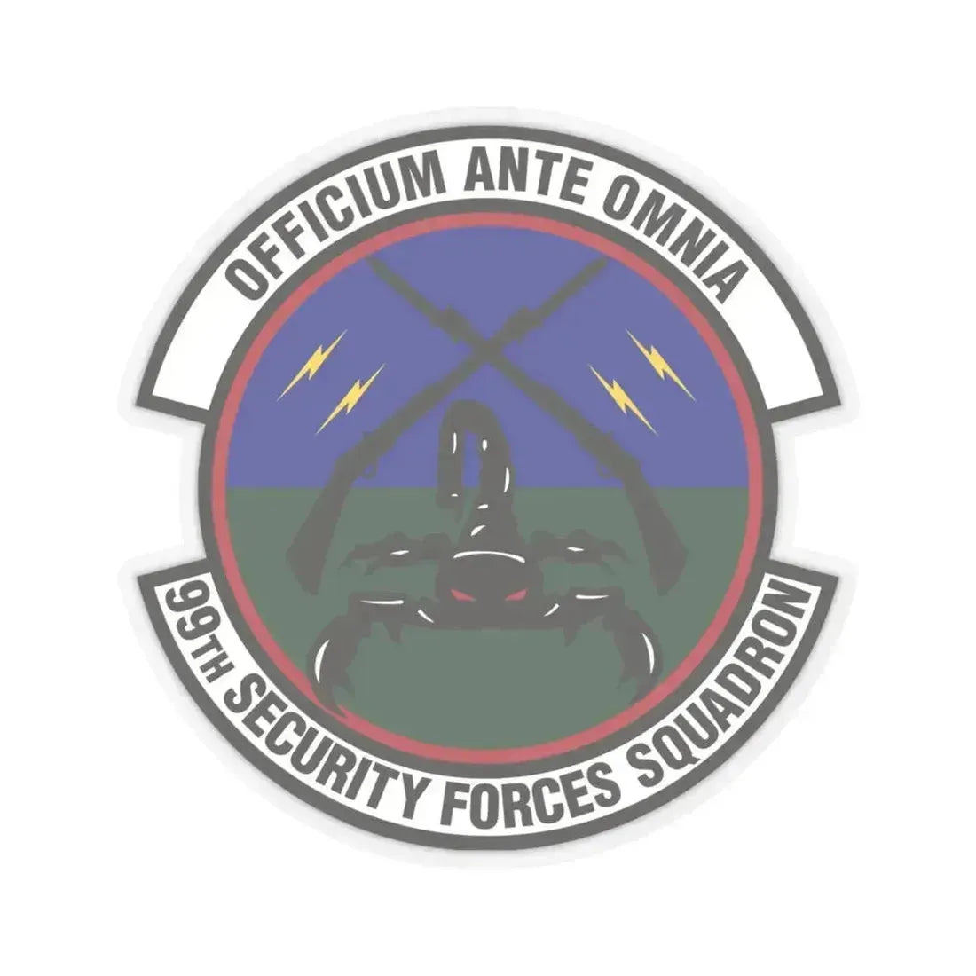 99th Security Forces Squadron (U.S. Air Force) STICKER Vinyl Kiss-Cut Decal 4 Inch Transparent - The Sticker Space