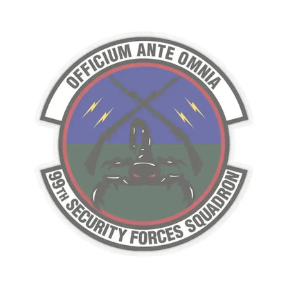 99th Security Forces Squadron (U.S. Air Force) STICKER Vinyl Kiss-Cut Decal 4 Inch Transparent - The Sticker Space