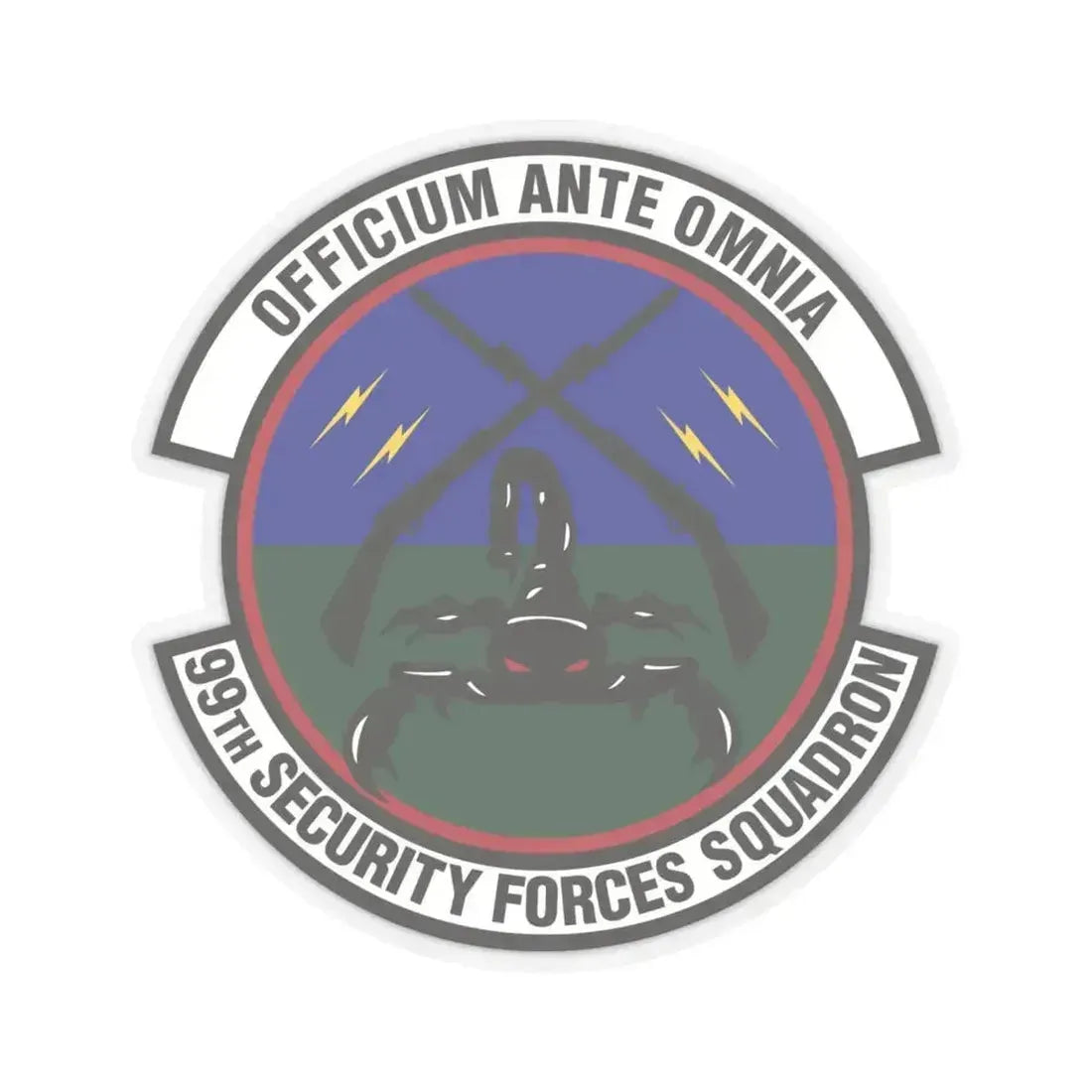 99th Security Forces Squadron (U.S. Air Force) STICKER Vinyl Kiss-Cut Decal 6 Inch Transparent - The Sticker Space