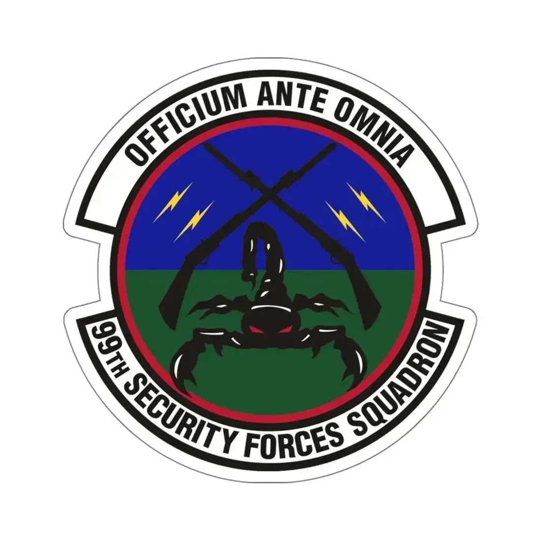 99th Security Forces Squadron (U.S. Air Force) STICKER Vinyl Kiss-Cut Decal 6 Inch White - The Sticker Space