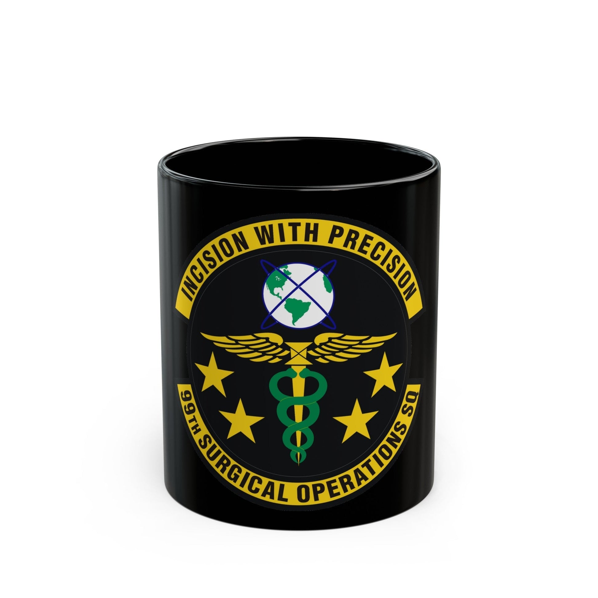 99th Surgical Operations Squadron (U.S. Air Force) Black Coffee Mug-11oz-The Sticker Space