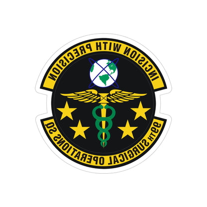 99th Surgical Operations Squadron (U.S. Air Force) REVERSE PRINT Transparent STICKER-5" × 5"-The Sticker Space