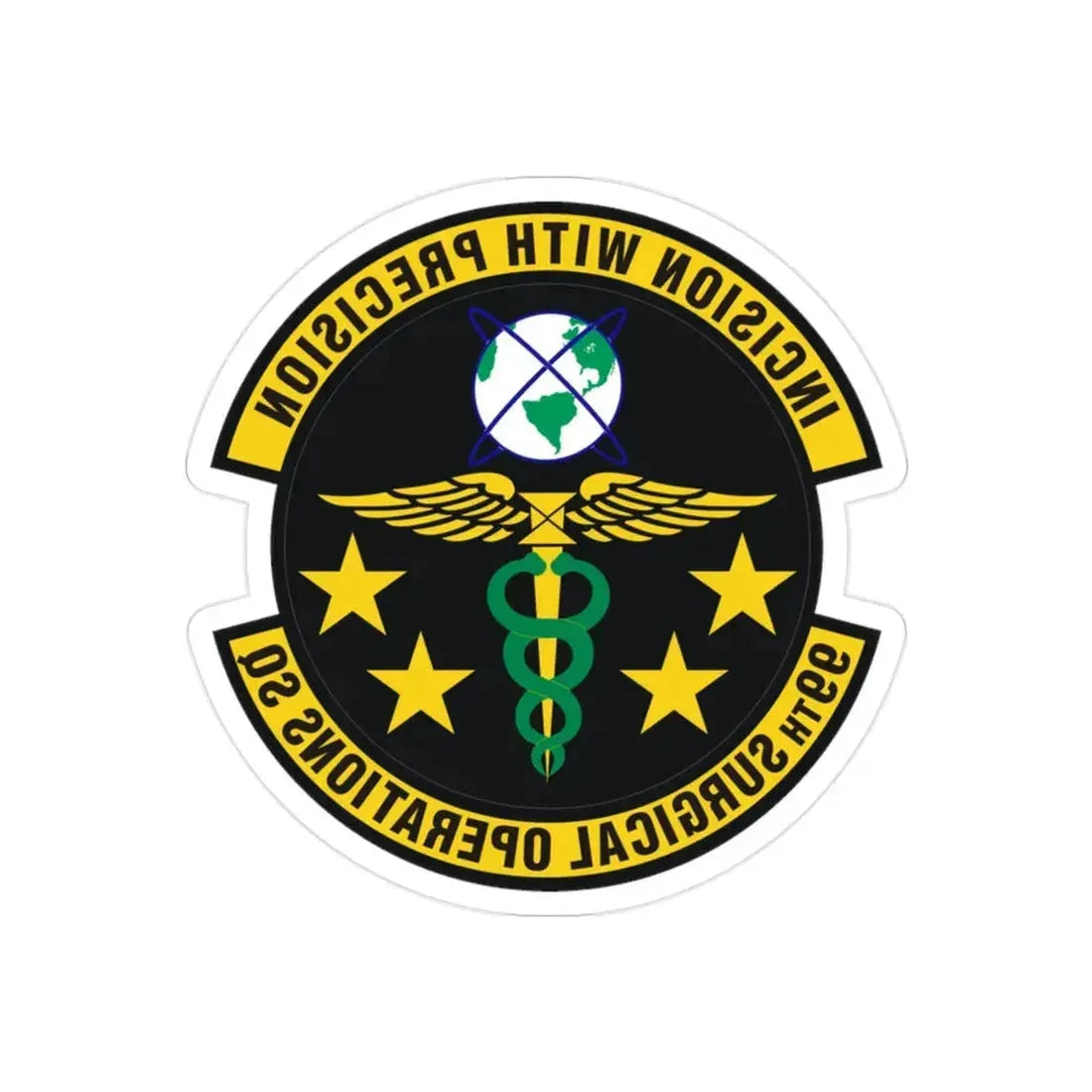 99th Surgical Operations Squadron (U.S. Air Force) REVERSE PRINT Transparent Die-Cut STICKER - The Sticker Space