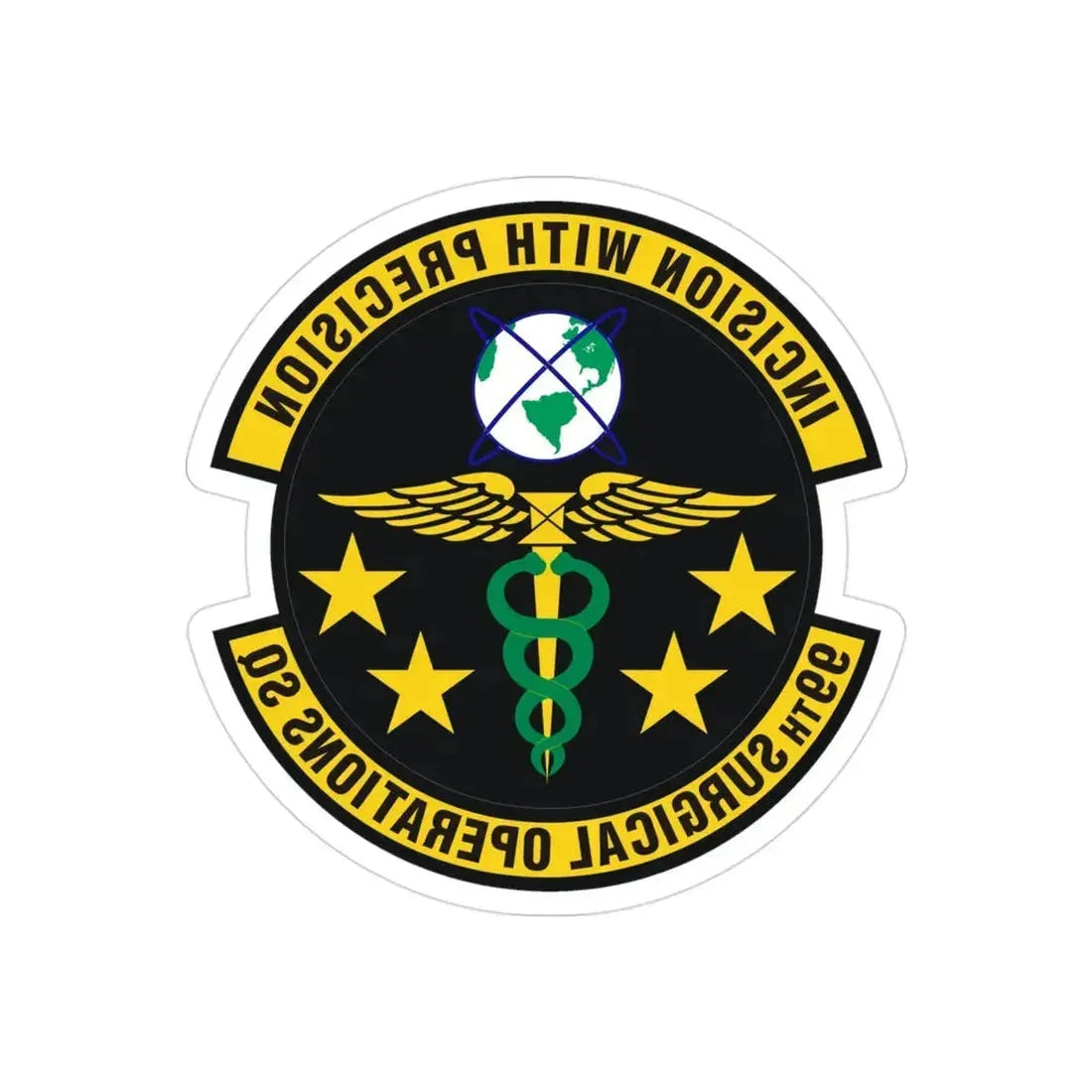 99th Surgical Operations Squadron (U.S. Air Force) REVERSE PRINT Transparent Die-Cut STICKER - The Sticker Space
