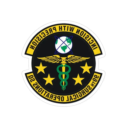 99th Surgical Operations Squadron (U.S. Air Force) REVERSE PRINT Transparent Die-Cut STICKER - The Sticker Space