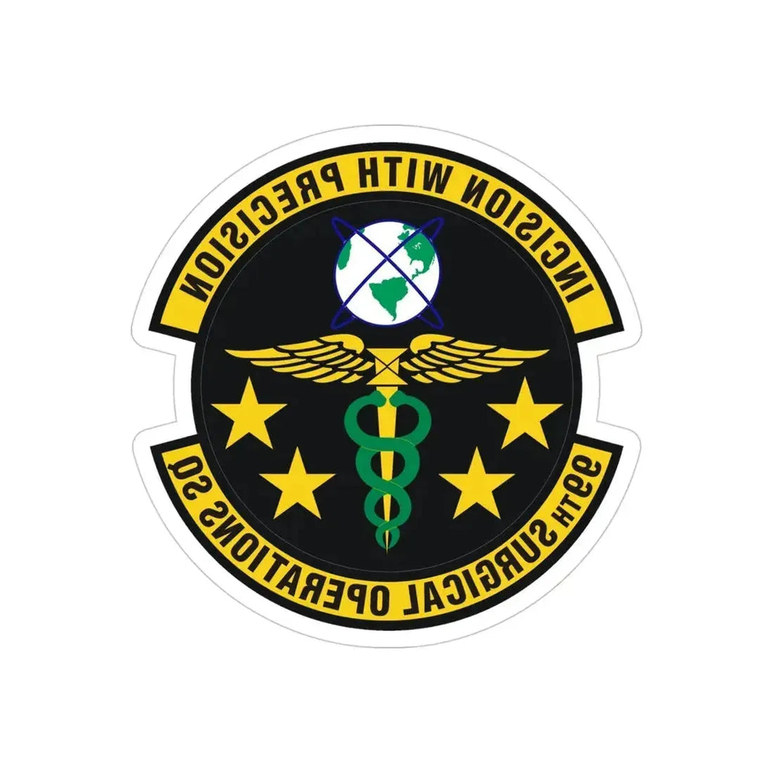 99th Surgical Operations Squadron (U.S. Air Force) REVERSE PRINT Transparent Die-Cut STICKER - The Sticker Space