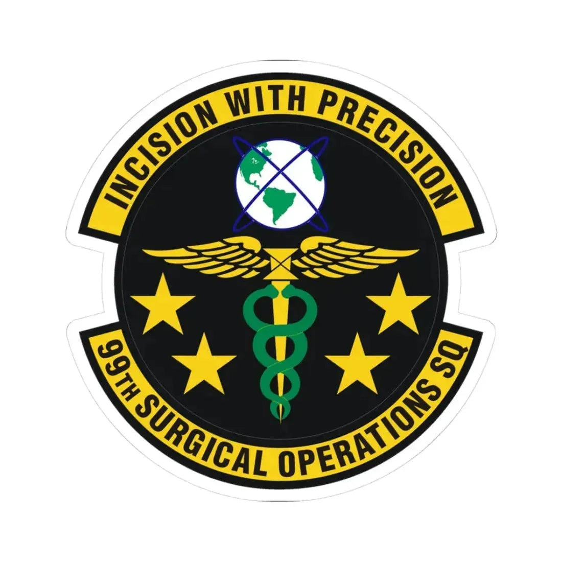 99th Surgical Operations Squadron (U.S. Air Force) STICKER Vinyl Kiss-Cut Decal 3 Inch White - The Sticker Space