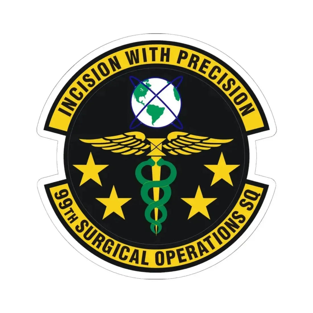 99th Surgical Operations Squadron (U.S. Air Force) STICKER Vinyl Kiss-Cut Decal 6 Inch White - The Sticker Space