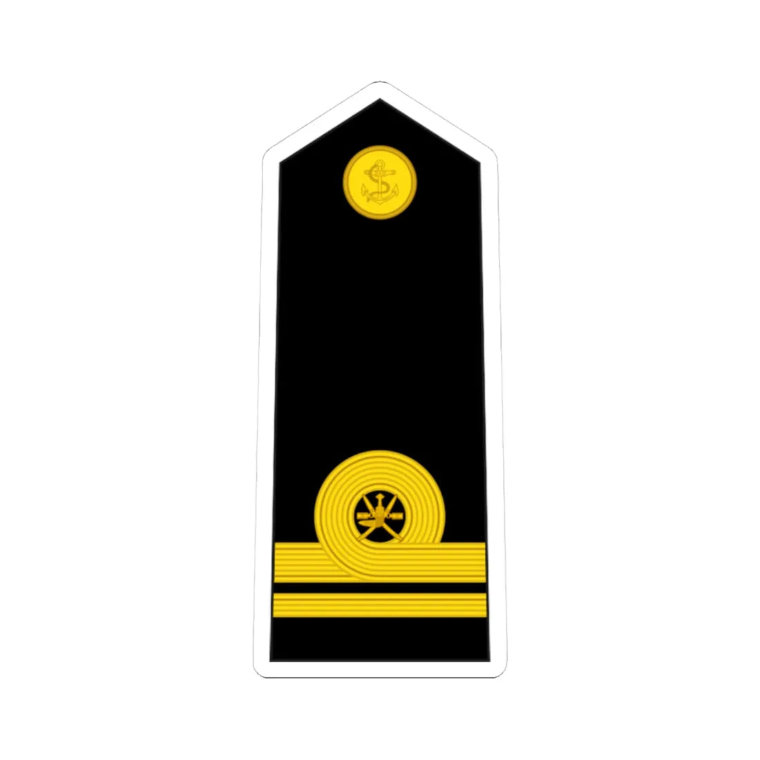 9.RNO SLT1 (Oman) (Military Rank) STICKER Vinyl Kiss-Cut Decal 3 Inch White - The Sticker Space