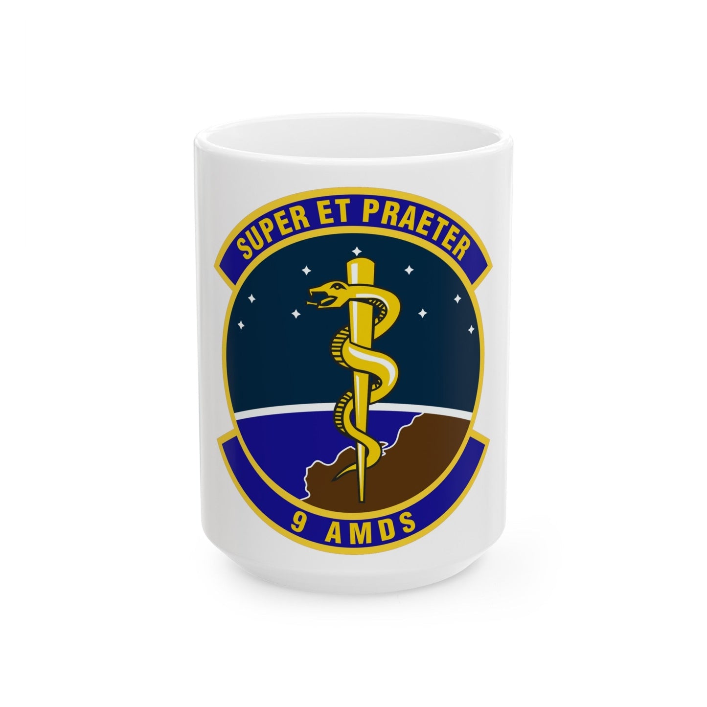 9th Aerospace Medicine Squadron (U.S. Air Force) White Coffee Mug-15oz-The Sticker Space