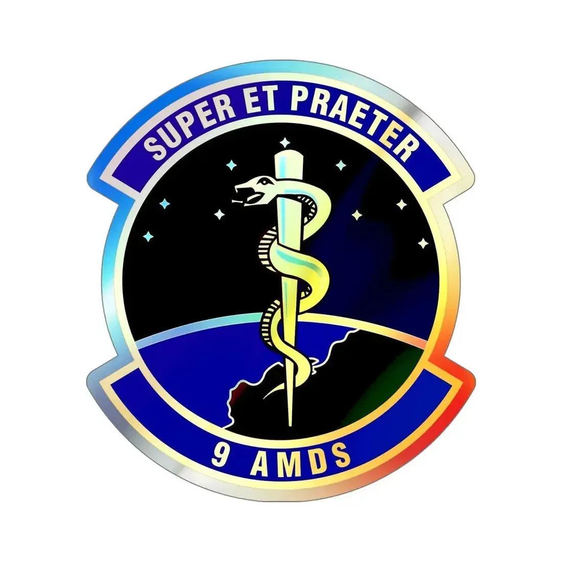 9th Aerospace Medicine Squadron (U.S. Air Force) Holographic STICKER Die-Cut Vinyl Decal - The Sticker Space