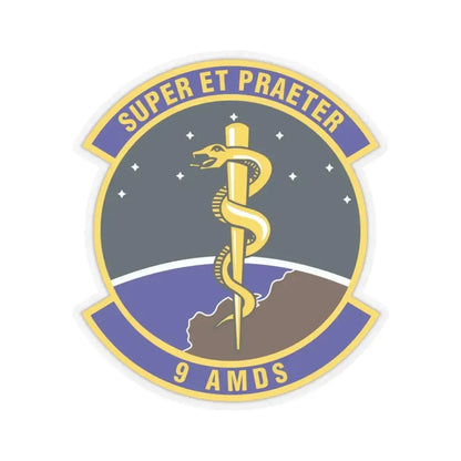 9th Aerospace Medicine Squadron (U.S. Air Force) STICKER Vinyl Kiss-Cut Decal 3 Inch Transparent - The Sticker Space