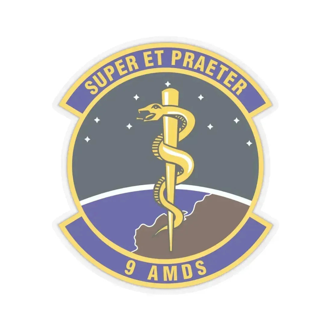 9th Aerospace Medicine Squadron (U.S. Air Force) STICKER Vinyl Kiss-Cut Decal 6 Inch Transparent - The Sticker Space
