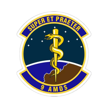 9th Aerospace Medicine Squadron (U.S. Air Force) STICKER Vinyl Kiss-Cut Decal 6 Inch White - The Sticker Space