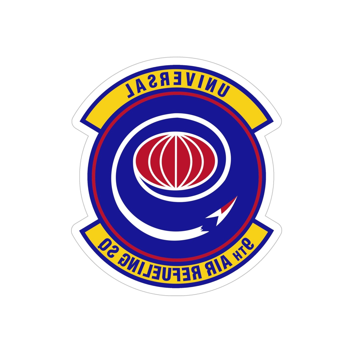 9th Air Refueling Squadron (U.S. Air Force) REVERSE PRINT Transparent STICKER-6" × 6"-The Sticker Space