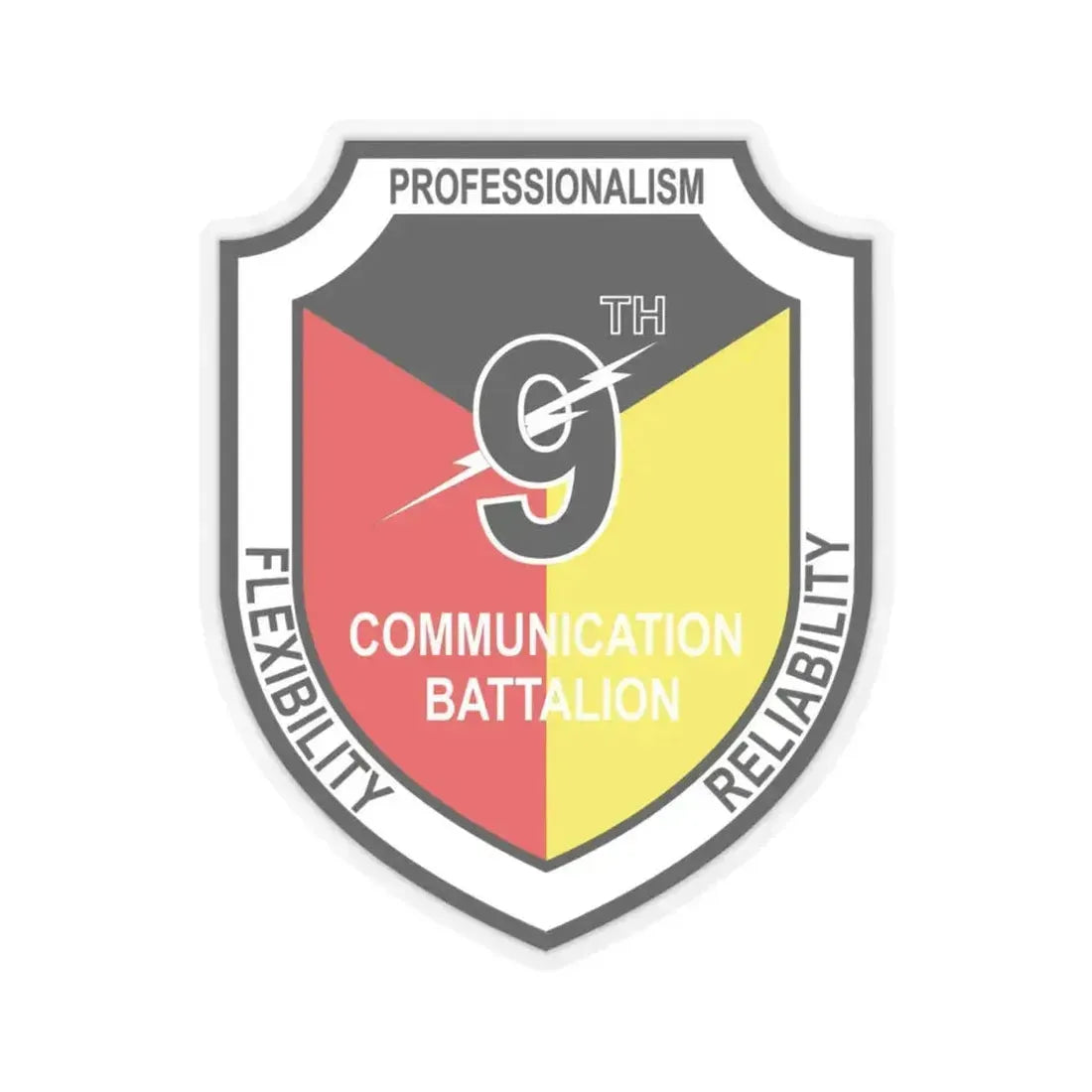 9th Communication Battalion (USMC) STICKER Vinyl Kiss-Cut Decal 4 Inch Transparent - The Sticker Space