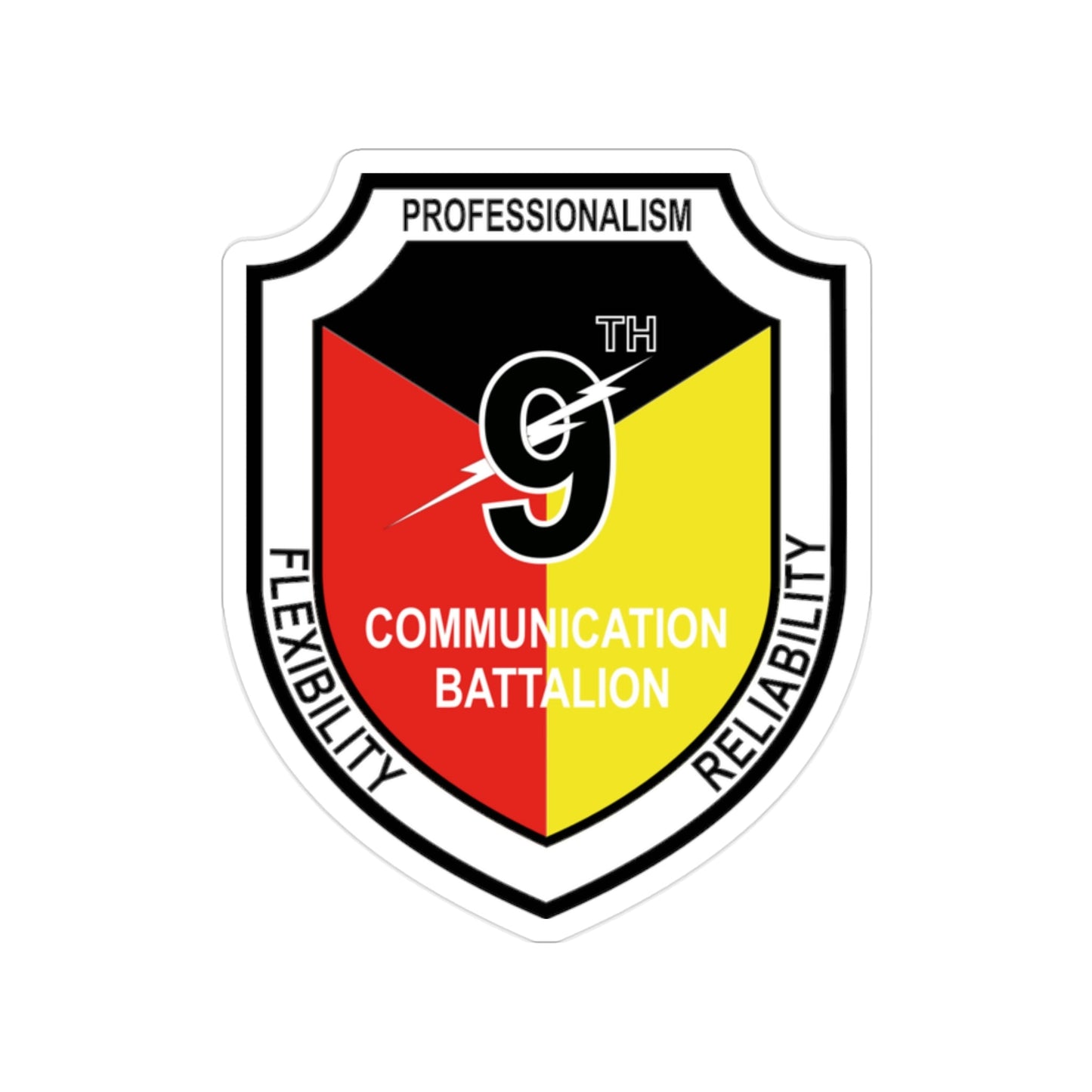 9th Communication Battalion (USMC) Transparent STICKER Die-Cut Vinyl Decal-2 Inch-The Sticker Space