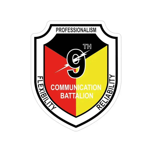 9th Communication Battalion (USMC) Transparent STICKER Die-Cut Vinyl Decal 6 Inch - The Sticker Space