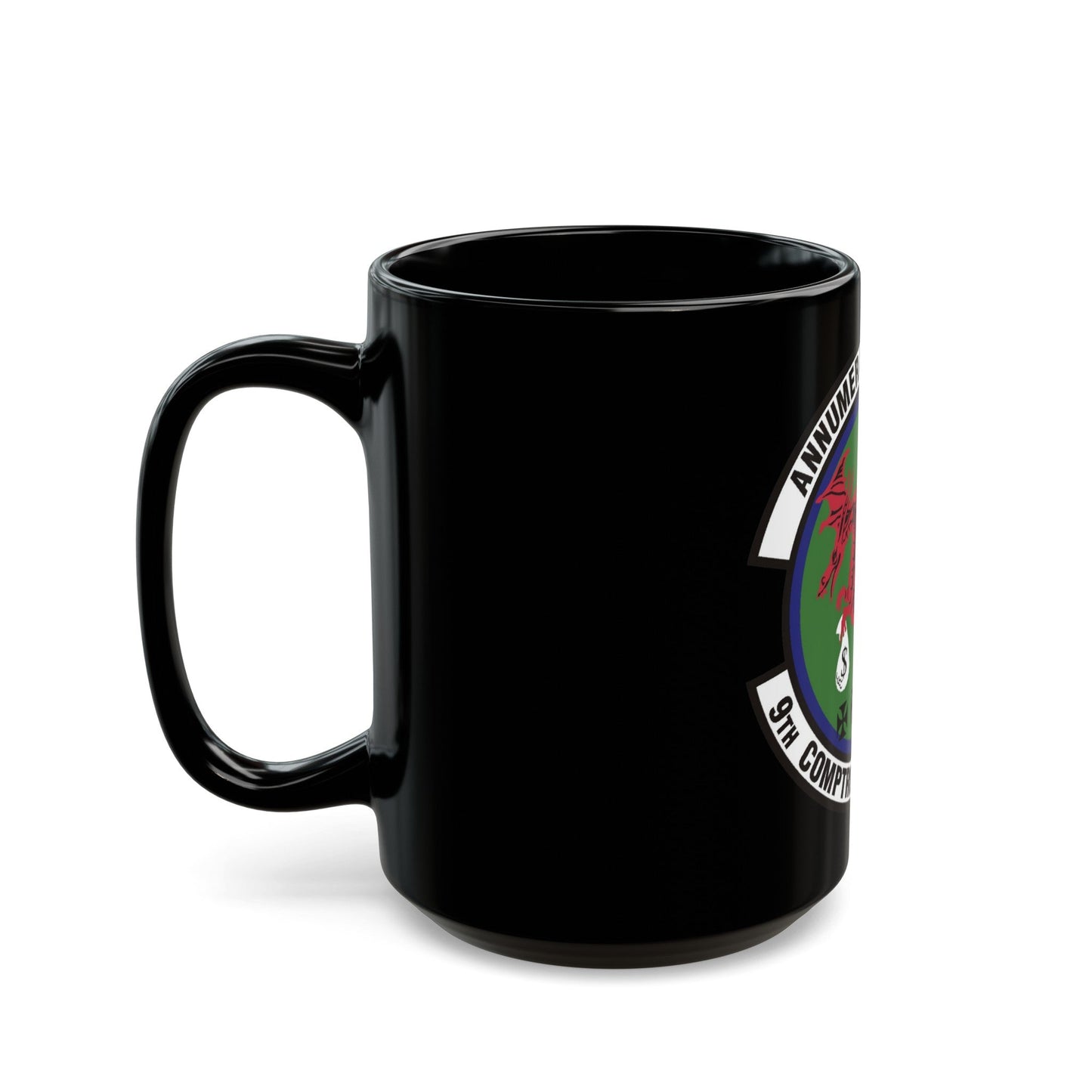 9th Comptroller Squadron (U.S. Air Force) Black Coffee Mug-The Sticker Space