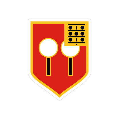 9th Field Artillery Regiment (U.S. Army) REVERSE PRINT Transparent STICKER-2" × 2"-The Sticker Space