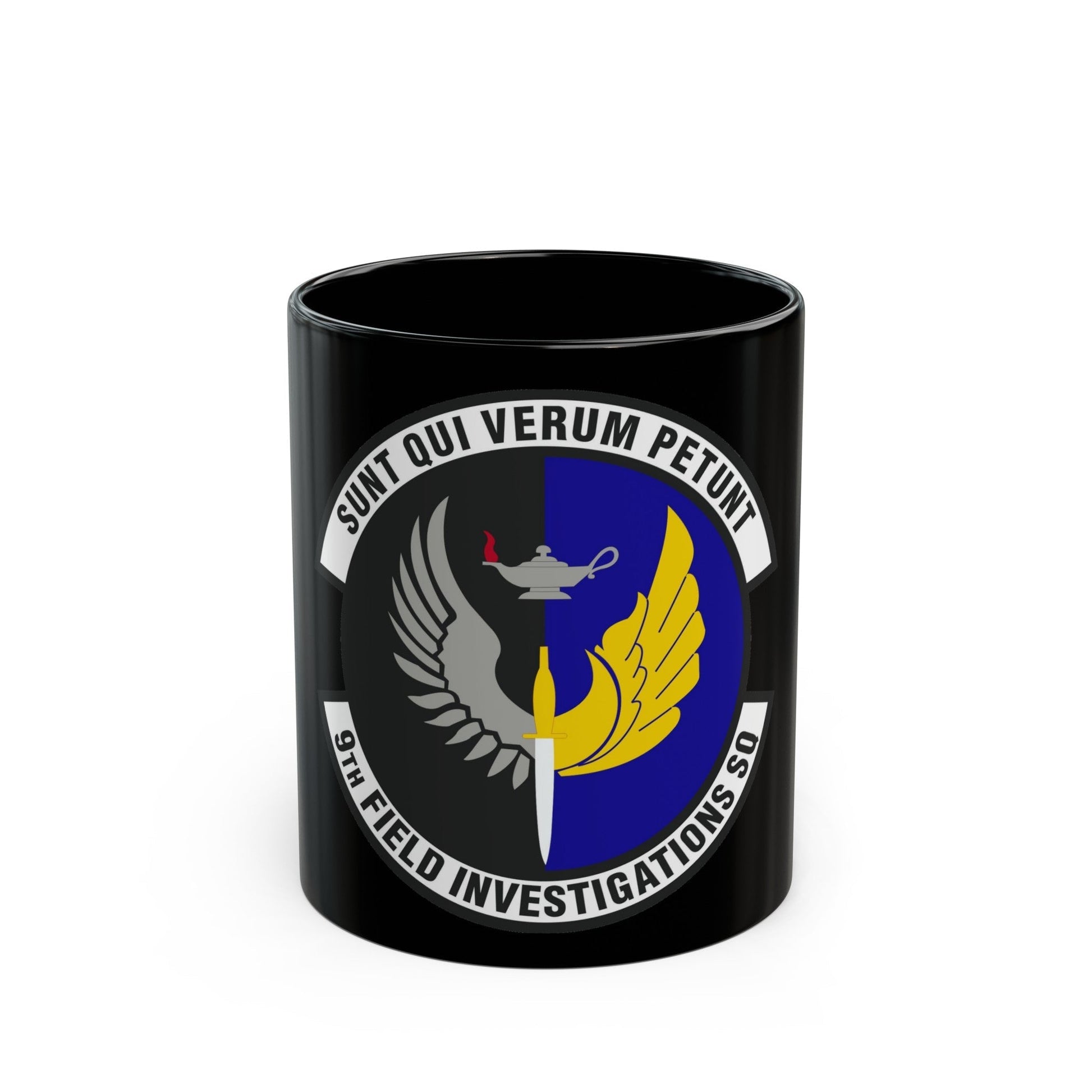 9th Field Investigations Squadron (U.S. Air Force) Black Coffee Mug-11oz-The Sticker Space