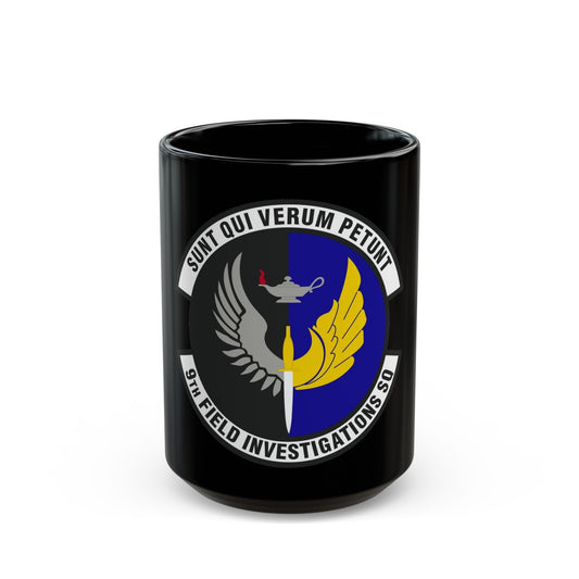 9th Field Investigations Squadron (U.S. Air Force) Black Coffee Mug-15oz-The Sticker Space