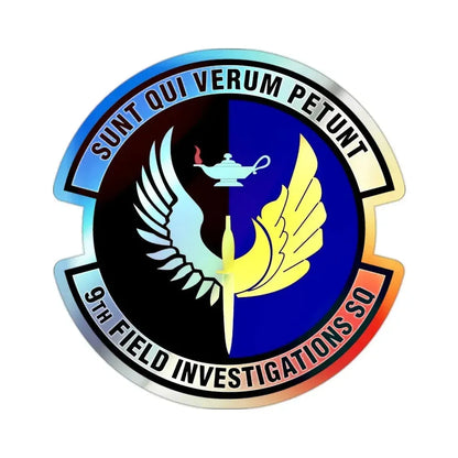 9th Field Investigations Squadron (U.S. Air Force) Holographic STICKER Die-Cut Vinyl Decal 2 Inch Holographic - The Sticker Space