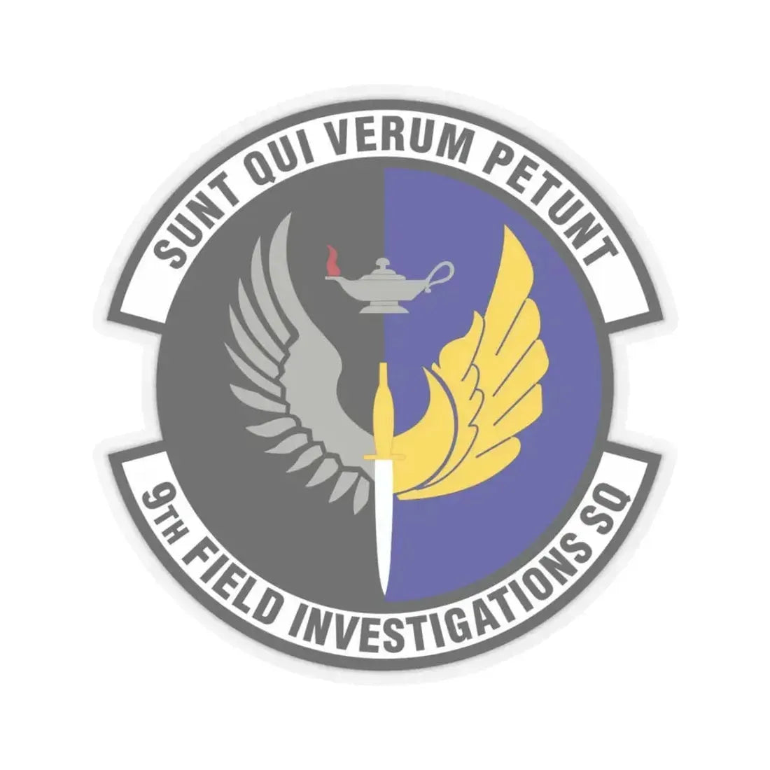 9th Field Investigations Squadron (U.S. Air Force) STICKER Vinyl Kiss-Cut Decal 3 Inch Transparent - The Sticker Space