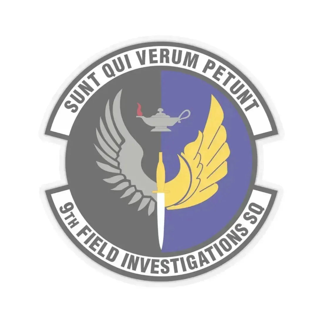 9th Field Investigations Squadron (U.S. Air Force) STICKER Vinyl Kiss-Cut Decal 4 Inch Transparent - The Sticker Space