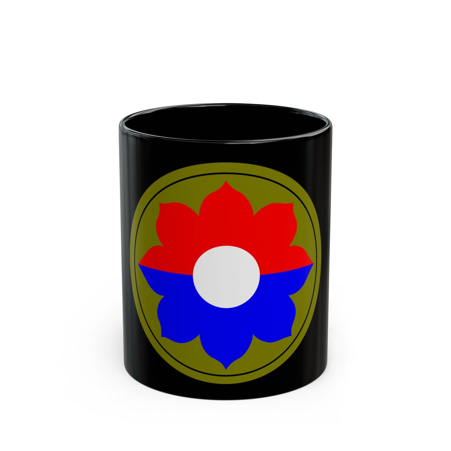 9th Infantry Division patch (U.S. Army) Black Coffee Mug-11oz-The Sticker Space