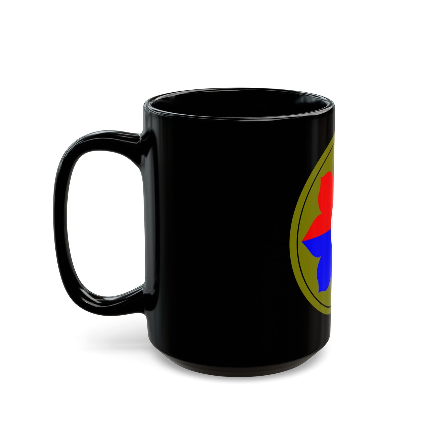 9th Infantry Division patch (U.S. Army) Black Coffee Mug-The Sticker Space