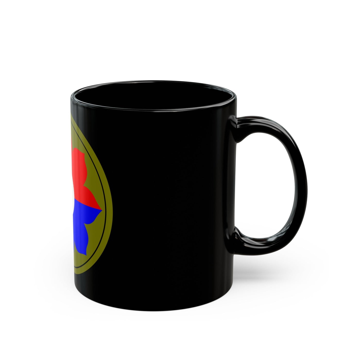 9th Infantry Division patch (U.S. Army) Black Coffee Mug-The Sticker Space