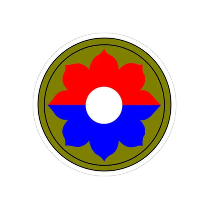 9th Infantry Division patch (U.S. Army) REVERSE PRINT Transparent Die-Cut STICKER - The Sticker Space