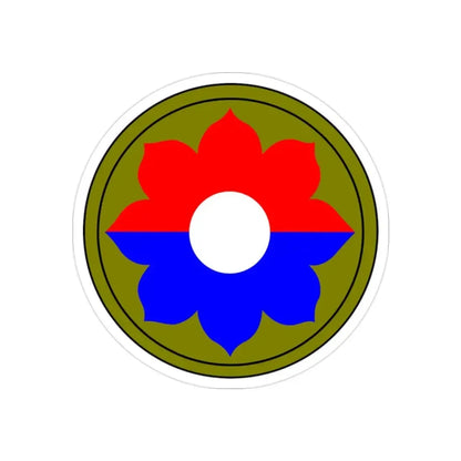 9th Infantry Division patch (U.S. Army) REVERSE PRINT Transparent Die-Cut STICKER - The Sticker Space