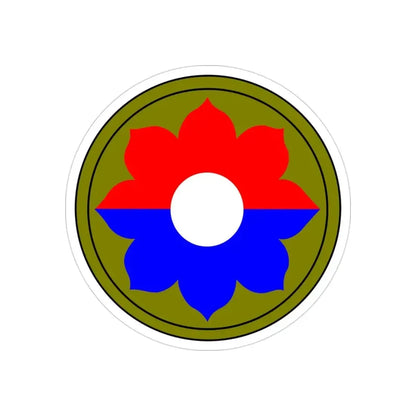 9th Infantry Division patch (U.S. Army) REVERSE PRINT Transparent Die-Cut STICKER - The Sticker Space