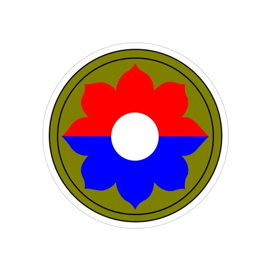 9th Infantry Division patch (U.S. Army) REVERSE PRINT Transparent Die-Cut STICKER - The Sticker Space