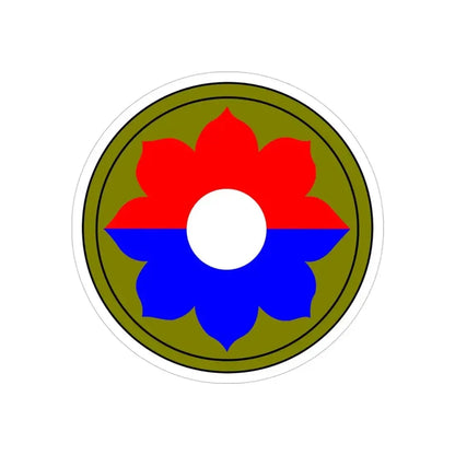 9th Infantry Division patch (U.S. Army) REVERSE PRINT Transparent Die-Cut STICKER - The Sticker Space