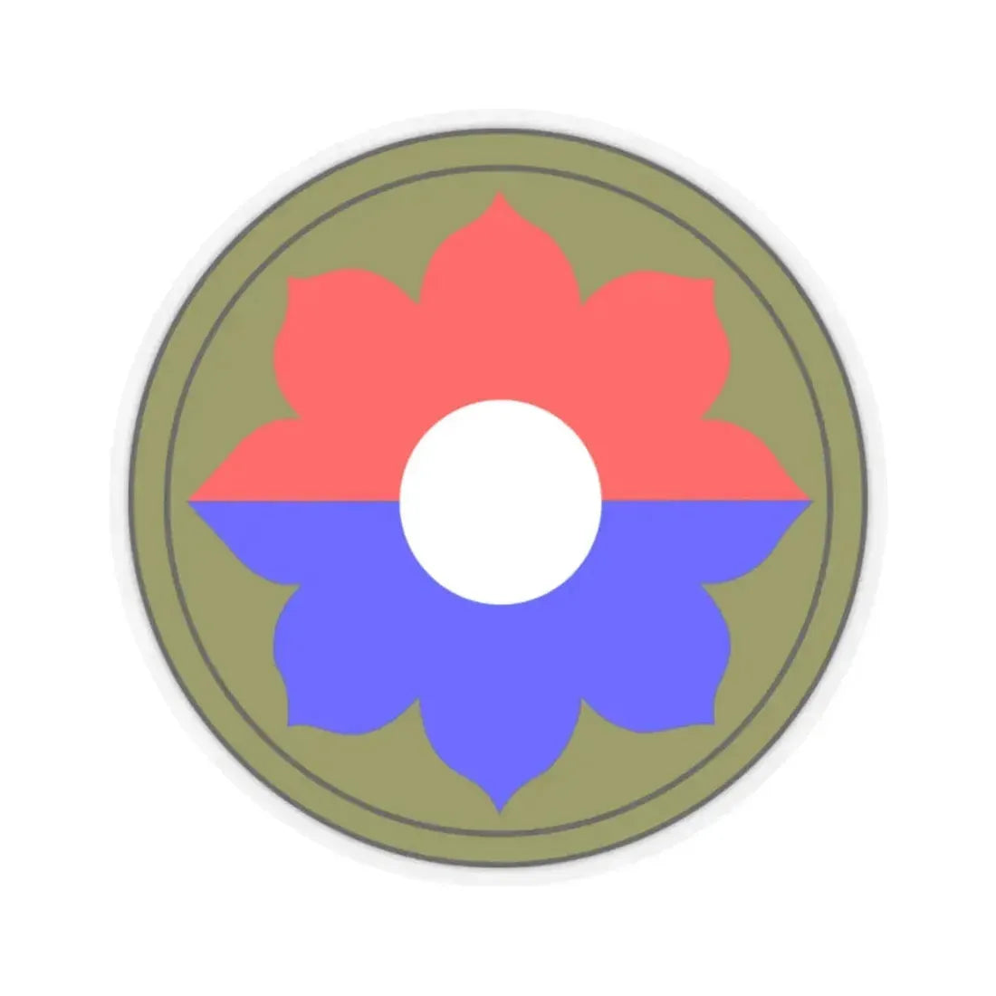 9th Infantry Division patch (U.S. Army) STICKER Vinyl Kiss-Cut Decal 2 Inch Transparent - The Sticker Space